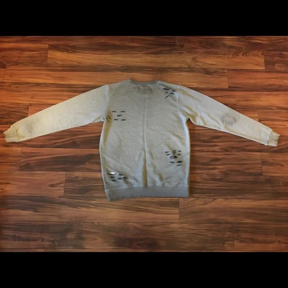 Men’s BoohooMAN Distressed Sweatshirt (S) - Picture 2 of 3